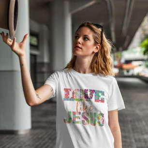 イエスカラフル様のように愛を台本に描く Tシャツ