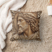 イエスカービング装飾用クッション クッション (ブランケット)