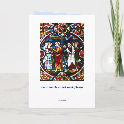 イエスキステンドグラスのグリーティングカード カード (裏面)