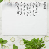 イエスキッチンハンドタオル詩編62:7-8 キッチンタオル (折り畳み)