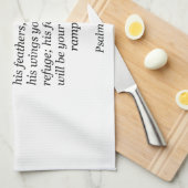 イエスキッチンハンドタオル詩編91-4 キッチンタオル (四つ折り)