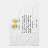 イエスキッチンハンドタオル詩編91-4 キッチンタオル (縦)