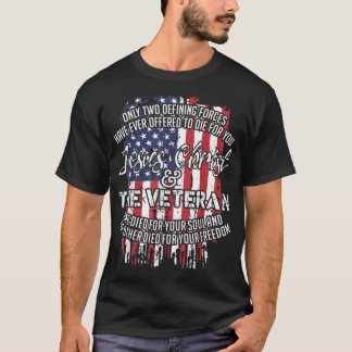 イエスキリストと退役軍人Tシャツ  Tシャツ