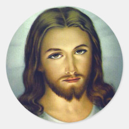 イエスキリストのステッカークラシックポーズ ラウンドシール