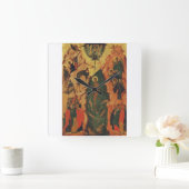 イエスキリストのバプテスマのビザンチンの象徴 スクエア壁時計 (ホーム)