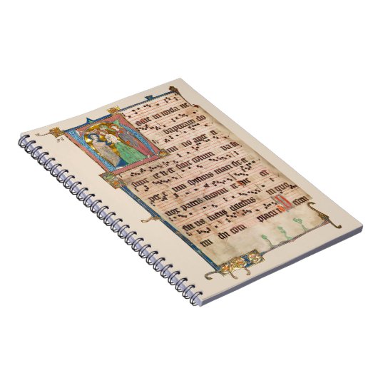 イエスキリストのバプテスマ中世チャント写本 ノートブック (右側)