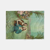 イエスキリストのバプテスマ フリースブランケット (正面(横))