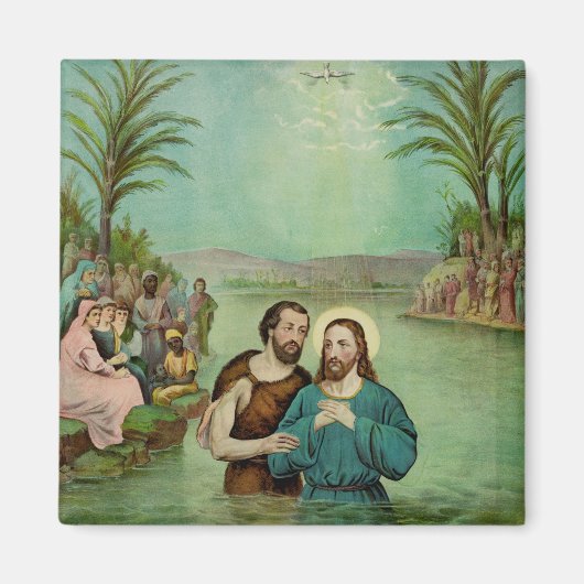 イエスキリストのバプテスマ マグネット (正面)