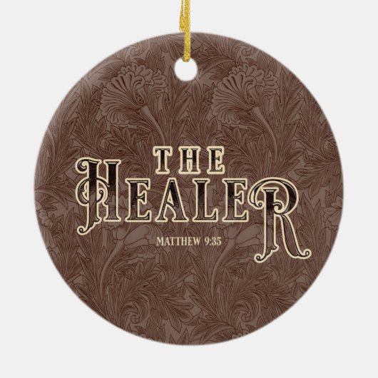 イエスキリストのヒーラー名バイブル聖なる書物、 経典 セラミックオーナメント (裏面)