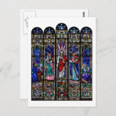 イエスキリストの変容ステンドグラス・アート ポストカード (正面/裏面)
