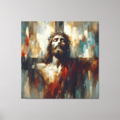 イエスキリストの持久力のポートレート キャンバスプリント (正面)