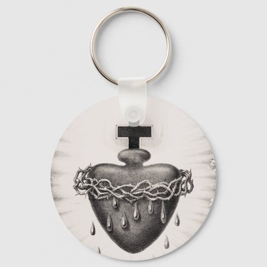 イエスキリストの最も神聖なハート キーホルダー (正面)