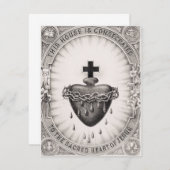 イエスキリストの最も神聖なハート 招待状 (正面/裏面)