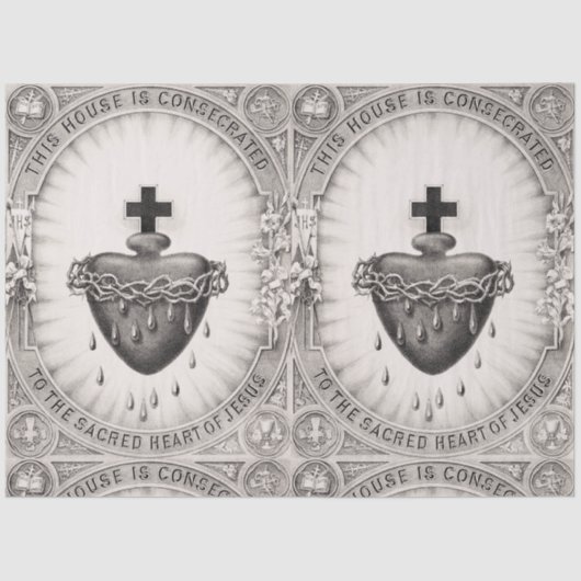 イエスキリストの最も神聖なハート 薄葉紙 (正面)