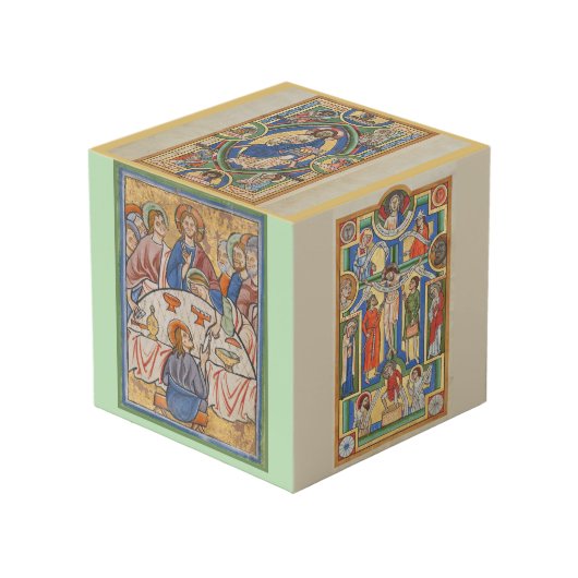 イエスキリストの生涯中世の芸術 フォトキューブ (正面アングル)