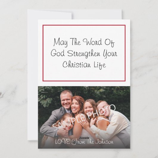 イエスキリストの聖なる名前の写真グリーティングカード シーズンカード (裏面)