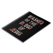 イエスキリストの血の中で洗われたTシャツ洗濯 ノートブック (左側)