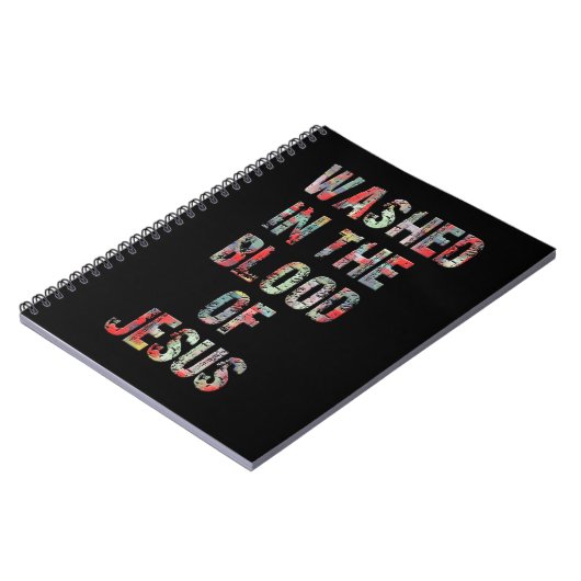 イエスキリストの血の中で洗われたTシャツ洗濯 ノートブック (左側)