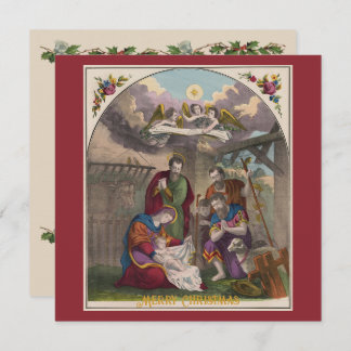 イエスキリストの誕生フラットカード シーズンカード