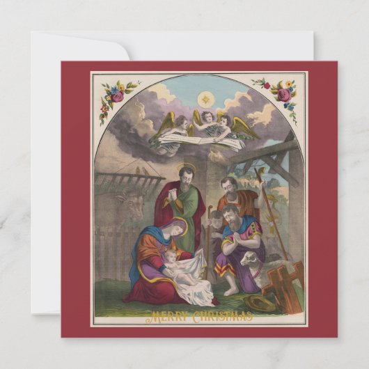 イエスキリストの誕生フラットカード シーズンカード (正面)