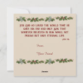 イエスキリストの誕生フラットカード シーズンカード (裏面)