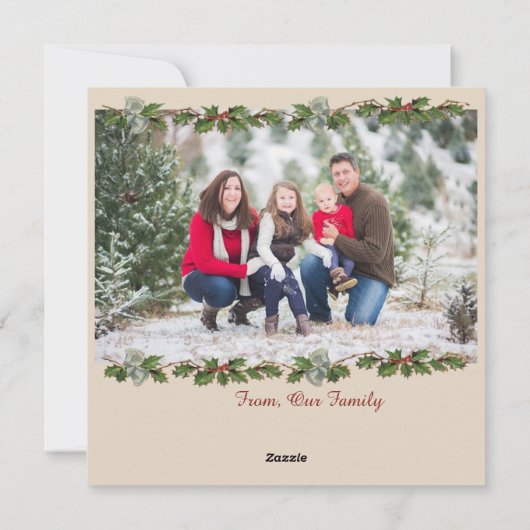 イエスキリストの誕生フラットフォトカード シーズンカード (裏面)