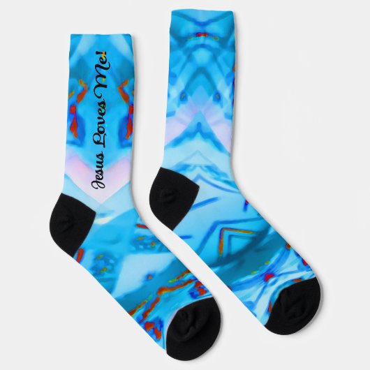 イエスキリストは私にはっきりした色靴下が大好き ソックス (右)