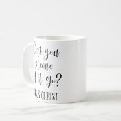 イエスキリストを白く変えて欲しい コーヒーマグカップ (正面左)