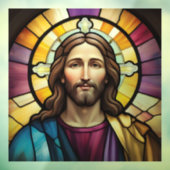 イエスキリストフェイクステンドグラス ウィンドウサイン (シート3)