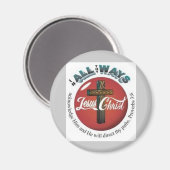 イエスキリストボタン マグネット (正面/裏面)