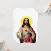 イエスキリストポップ・アートのスインアートスタイル カード (正面/裏面インサイチュ)