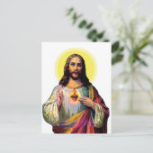 イエスキリストポップ・アートのスインアートスタイル ポストカード (スタンド正面)