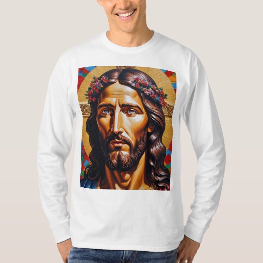 イエスキリストポートレート Tシャツ (正面)