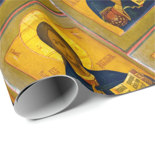 イエスキリストロシアのアイコン ラッピングペーパー (ロールコーナー)