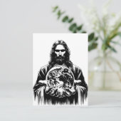 イエスキリスト世界美術イラストレーション ポストカード (スタンド正面)