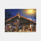 イエスキリスト出生 フリースブランケット (正面(横))