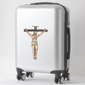 イエスキリスト十字十字架付け水彩画 シール (スーツケース)