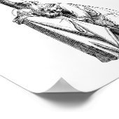 イエスキリスト十字架イラストレーション芸術 ポスター (角)