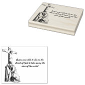 イエスキリスト十字神の子羊引用文 ラバースタンプ (押印)