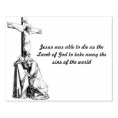 イエスキリスト十字神の子羊引用文 ラバースタンプ (インプリント)