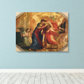 イエスキリスト天国でヴァージンを受け取る キャンバスプリント (インサイチュ (ウッドフロア))
