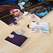 イエスキリスト子羊デザイングラスアートデスティニー ジグソーパズル (側面)