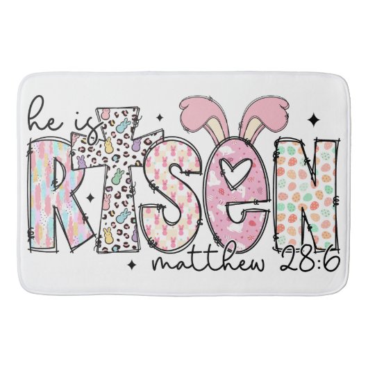 イエスキリスト復活祭イエスキリスト男性、女性、キ バスマット (正面)