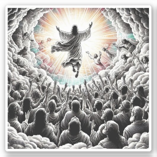 イエスキリスト歓喜宗教基督教美術 シール (正面)