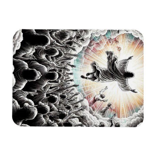 イエスキリスト歓喜宗教基督教美術 マグネット (横)