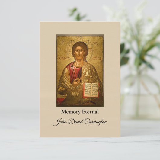 イエスキリスト正教会のキリスト教会のアイコン葬儀 サンキューカード (スタンド正面)