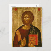 イエスキリスト正統キリスト教のアイコン ポストカード (正面/裏面)