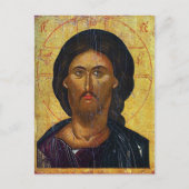 イエスキリスト正統キリスト教のアイコン ポストカード (正面)