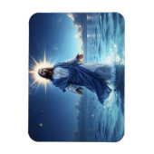 イエスキリスト歩くの水聖書的シーン マグネット (縦)