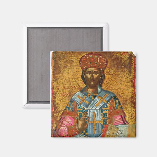 イエスキリスト王の正統キリスト教のアイコン マグネット (正面/裏面)